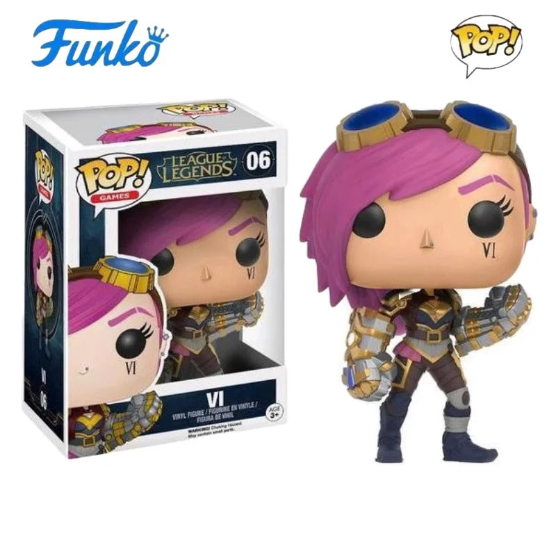 Jinx Action Figure Funko Pop League of Legends Series Vi Ekko Silco Figure Model Original Limited Edition Collectible Toy Gifts