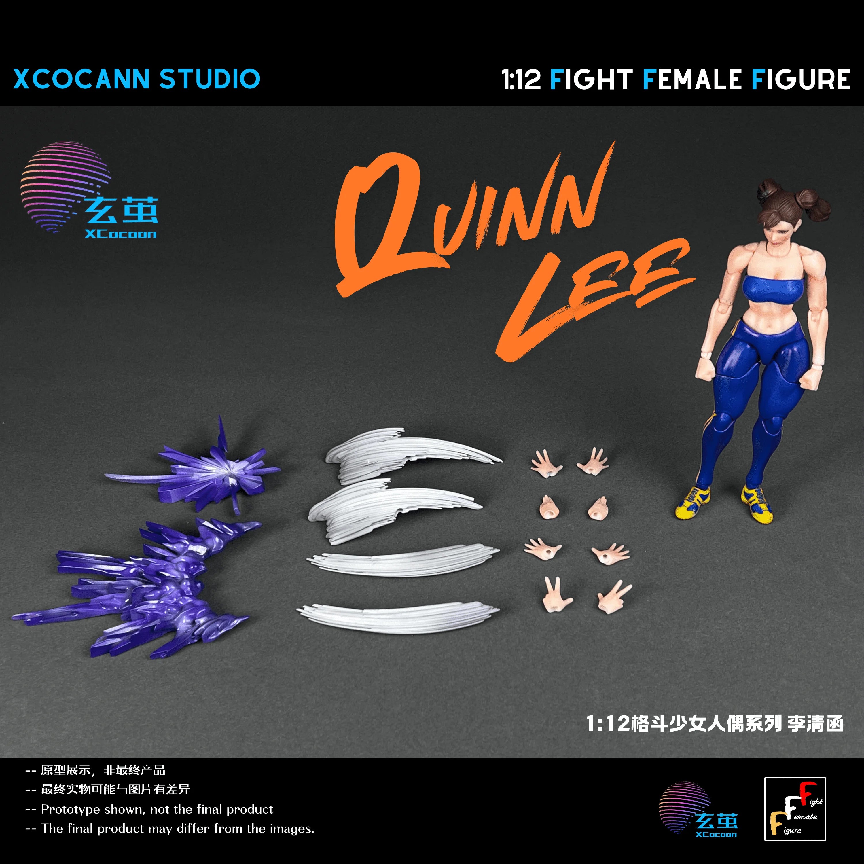 In Stock Xcocann Studio 1/12 Fight Female Figure Quinn Lee Mountainmoon  Pj01 Accessory Kit Set Original Collectible Model Toy