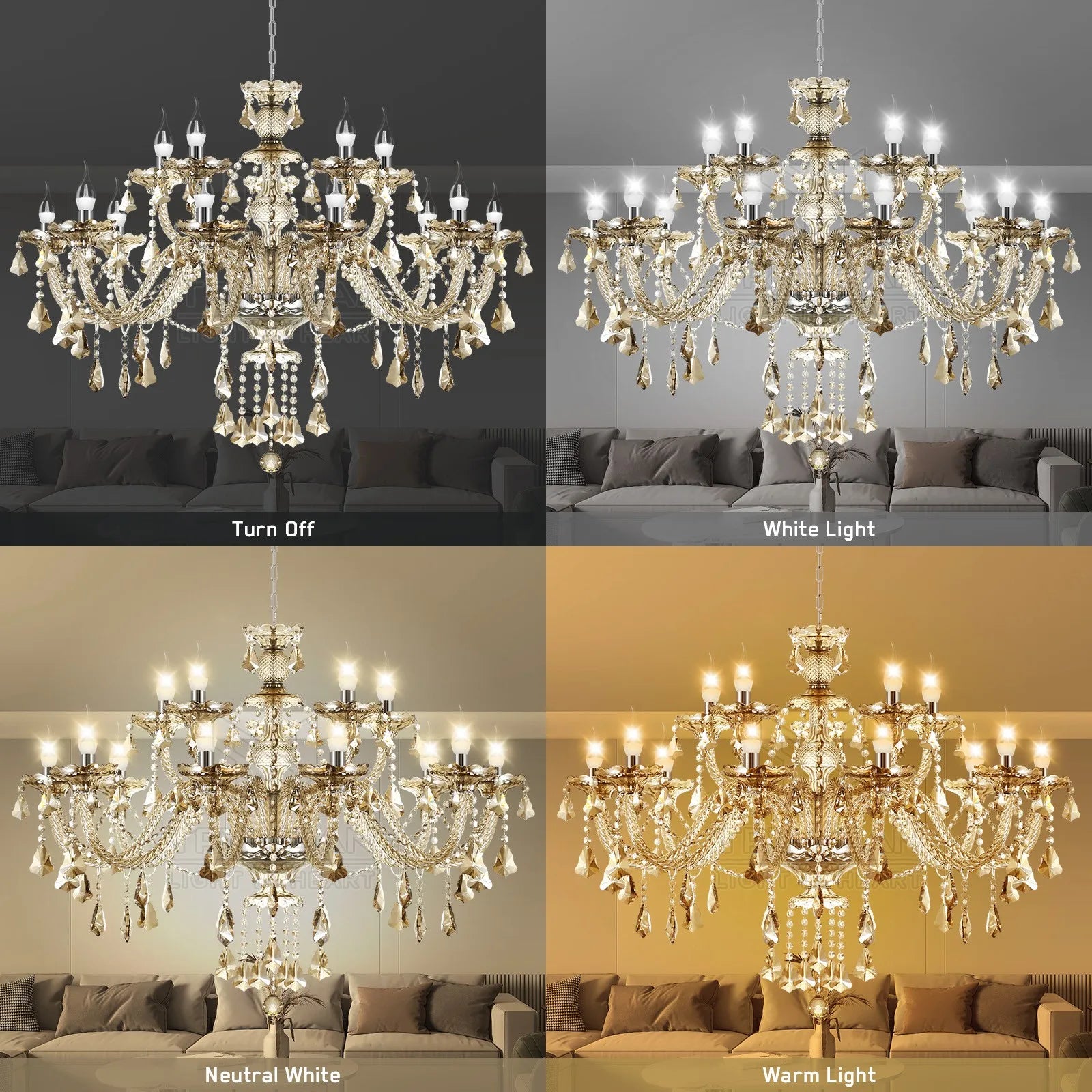 15 Arms Chandelier Pendant Chandelier Crystal E14 Chandelier Bedroom Modern K9 Crystal For Living Room Corridor Saloon Hall