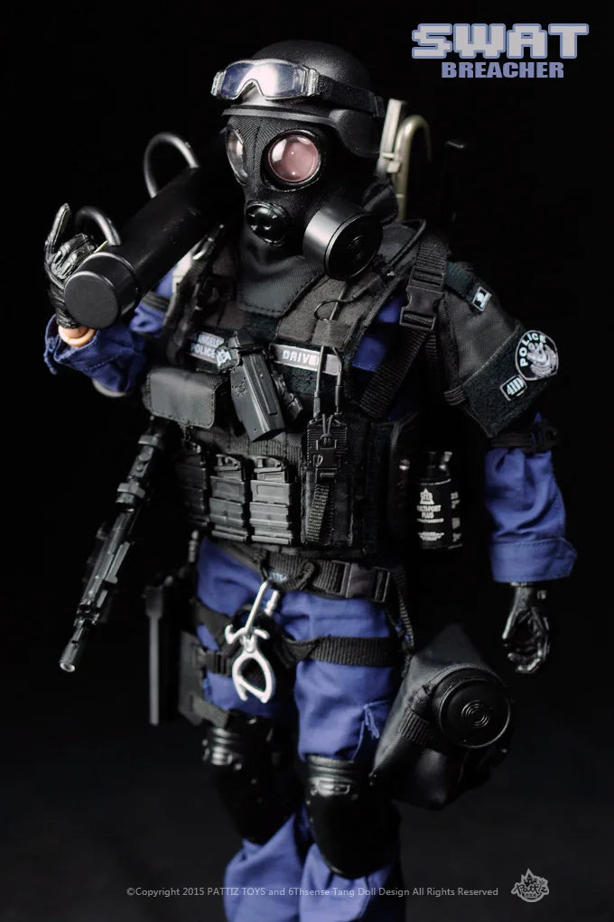 1/6 Scale TE Police SWAT Action Figure Toy Model 12inch Male Soldier Assaulter/Breacher/Point-man Toy