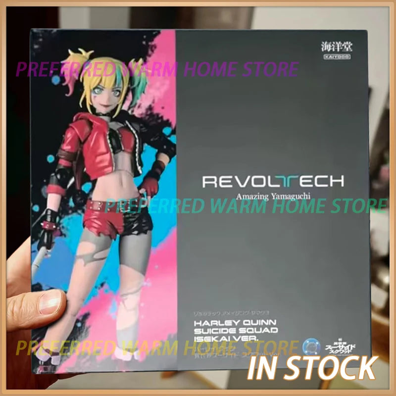 In Stock Kaiyodo Harley Quinn SUICIDE SQUAD ISEKAI VER. Movability Model Toys Revoltech AMAZING YAMAGUCHI The Clown's Girl