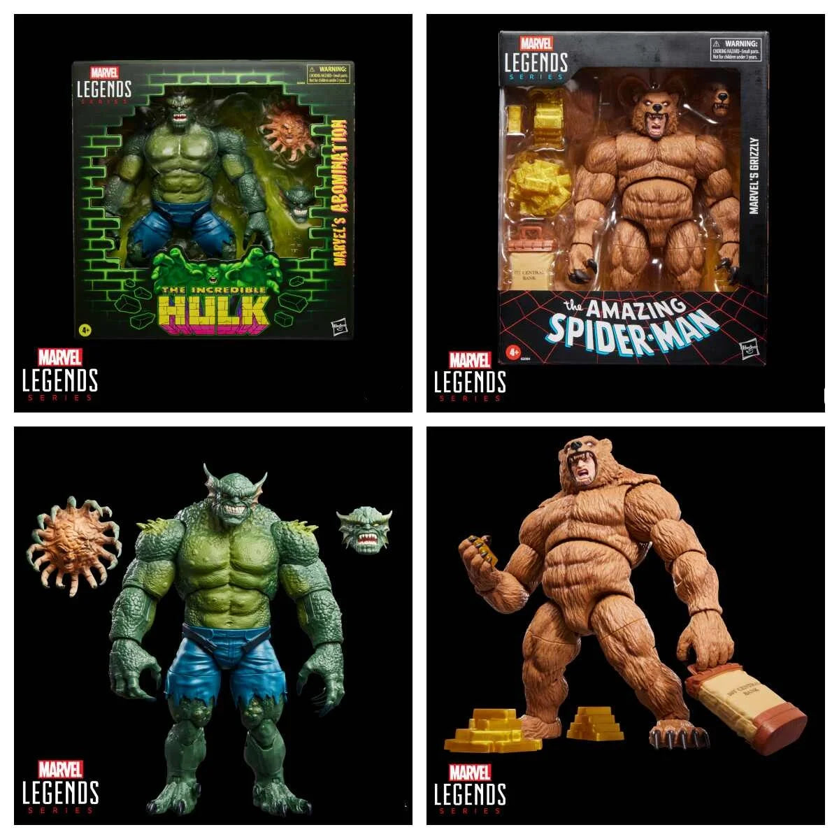 In Stock Marvel Legends 6 Inch Grizzly Poseable Action Figure The Amazing Spiderman Collectible With Accessories Model Kt Statue