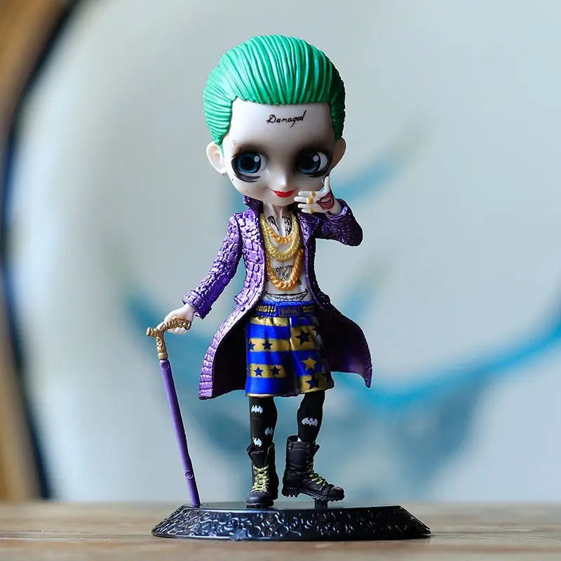 BeastKingdom Harley Quinn Joker Hand-made Figure Statue Creative High-value Cartoon Q Version Doll Car Computer Ornaments Gift