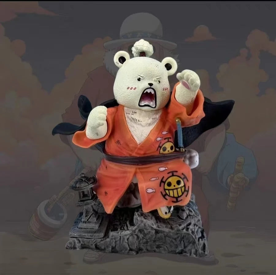 Anime One Piece Figure Q Version Kimono Bepo Pvc Cartoon Statue Figure Model Collection Desk Decor Toys Doll Birthday Gifts
