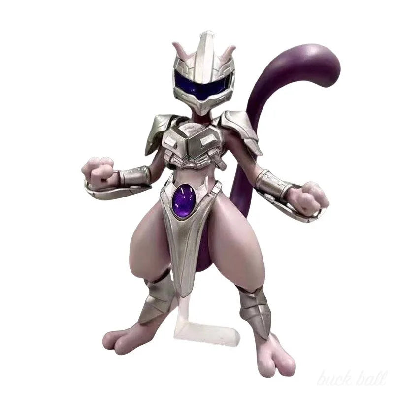 Pokemon Anime Figure Mewtwo Figure Steel Mewtwo 11cm Action Figurine Pvc Statue Model Collection Decorations Toys For Kids Gifts