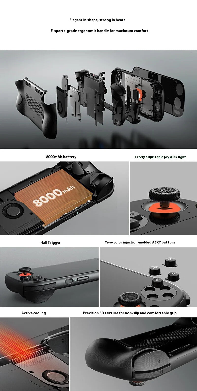 AYN Odin 3 Game Console 6Inch 1080P 120Hz AMOLED Screen Game Console 8000mAh Hall-Effect Joystick/Trigger Handheld Game Consoles