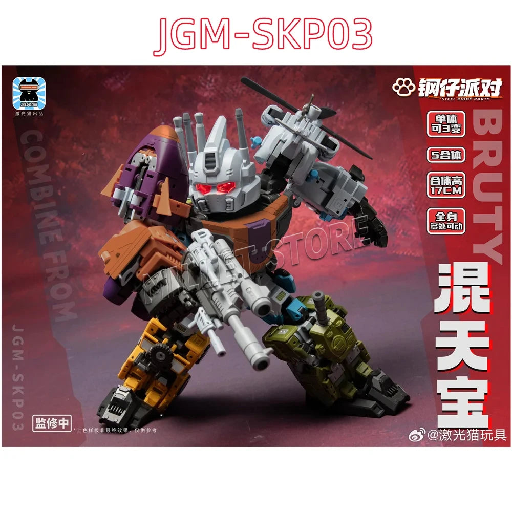 In Stock Steel Head Alliance Steel Kiddy Party JGM-SKP03 Bruticus Figure Model Collection Toy Gift