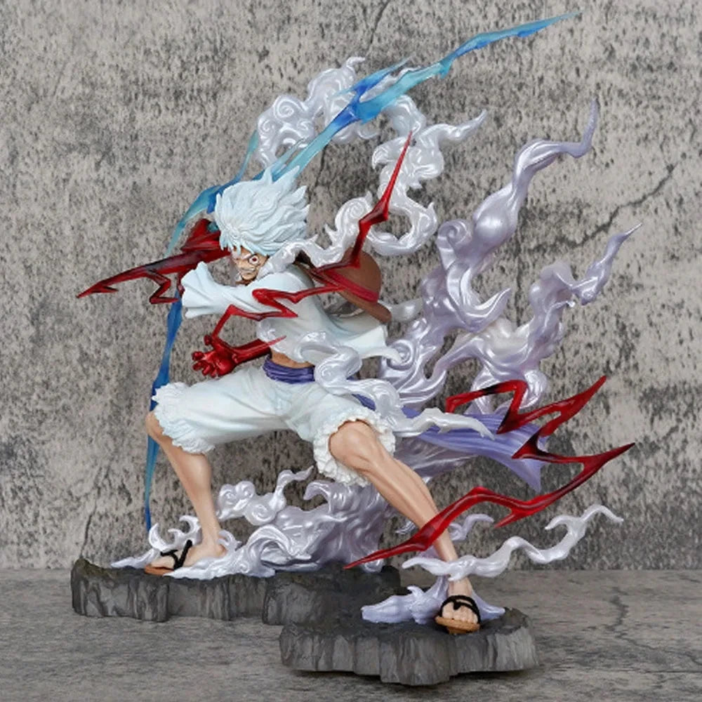 28 см One Piece Аниме Фигурка Бог на Слънцето Ника Луфи Gear 5 Версия Статуя Екшън Фигурка Модел Кукла Декорация Колекция Играчки Подаръци