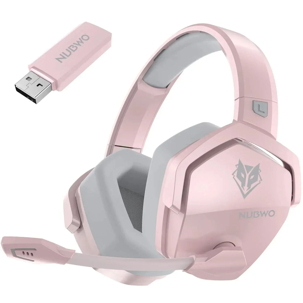 NUBWO G06 Dual Wireless Headsets Gamer 2.4GHz Bluetooth 5.3 Gaming Headphones with Microphone for PS5, PS4, PC, Mobile, Switch