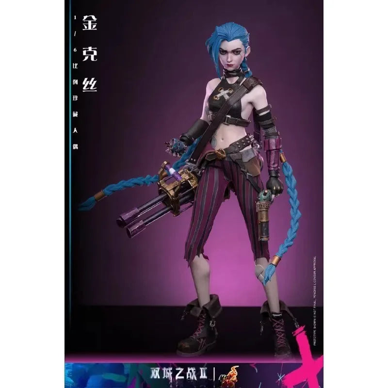 In Stock Hot Toys Jinx 1/6 Scale League of Legends Arcane Season 2 Anime Action Figure Model Doll Toys Hobby Collectible