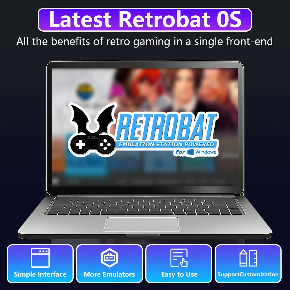 Retrobat 8GB Game TF Card Retro Gaming Memory Card With 3168 Retro Games&2 PC Games 9 Emulators  For Rog Ally/Rog Ally X/GPD WIN