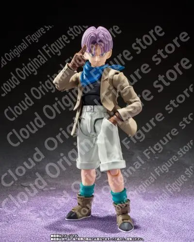 In Stock 100% Original Bandai SHF Dragon Ball GT Trunks Junior Saiyan Aciton Figure Gifts Collectible Model Toys Decoration