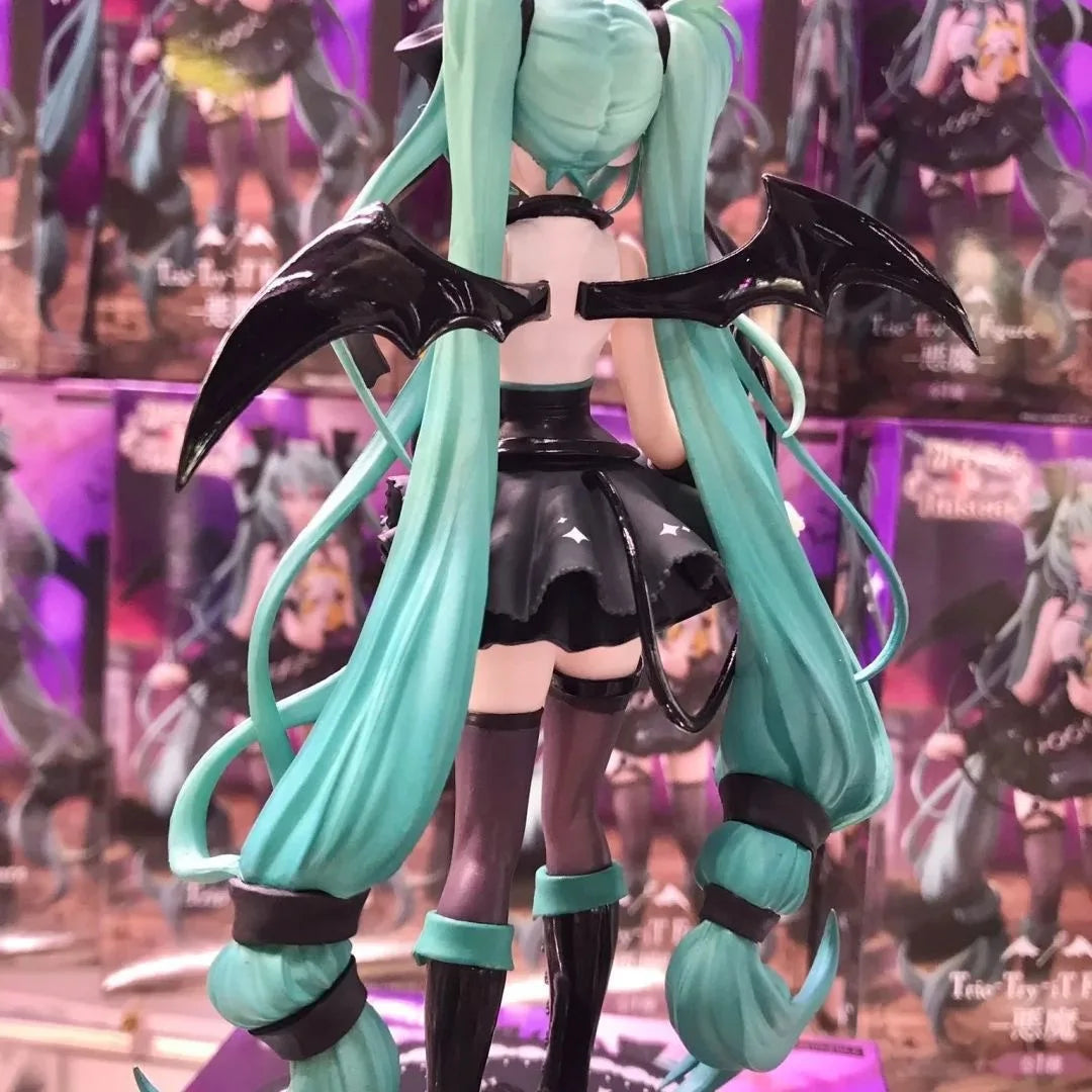 Anime 19CM Hatsune Miku Little devil raccoon Kawaii Action Figure PVC Doll Model Figure Toys Desktop Decoration Holiday Gifts