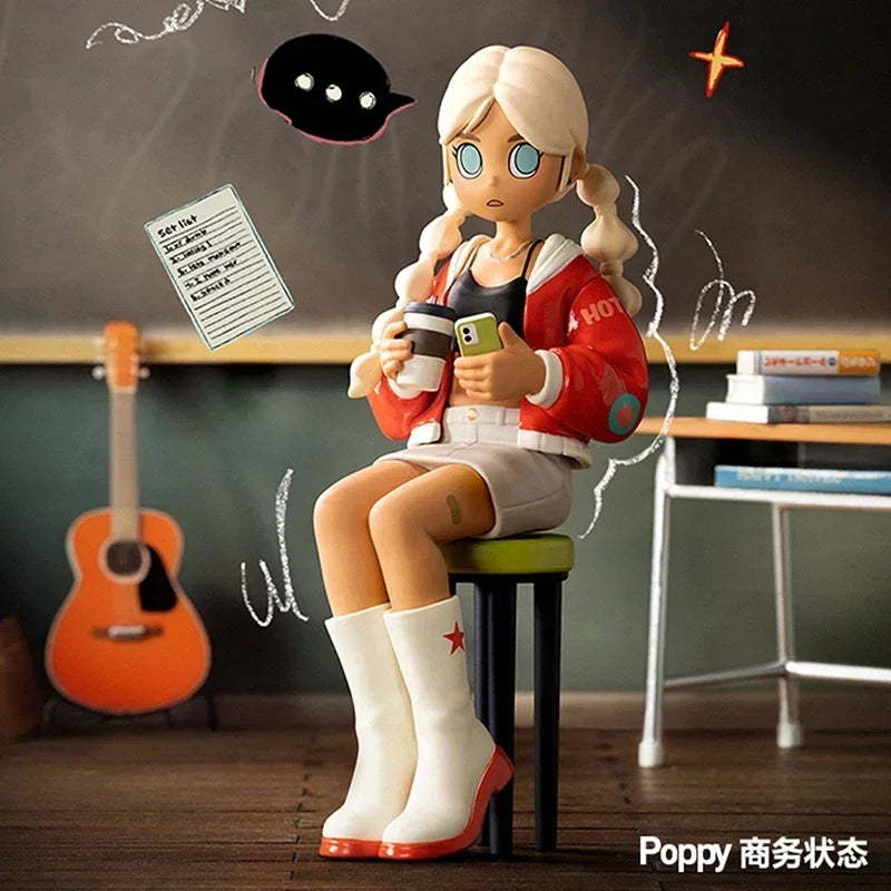 POP MART Peach Riot Rise Up Series Blind Box Toys Kawaii Anime Action Figure Surprise Desktop Ornaments Collection Dolls Gift