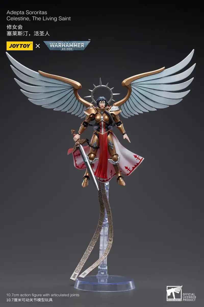 【In Stock 】JOYTOY Warhammer 40K Adepta Sororitas Celestine Living Saint 3PCS 1/18 Action Figures Models Toys