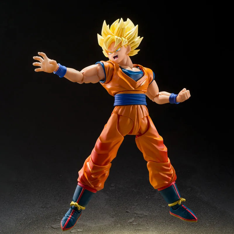 In Stock BANDAI Original Box S.H.Figuarts SUPER SAIYAN SON GOKU THE GAME BEGIN VEGETA SHF Action Figure Model Toy Gift for Kids