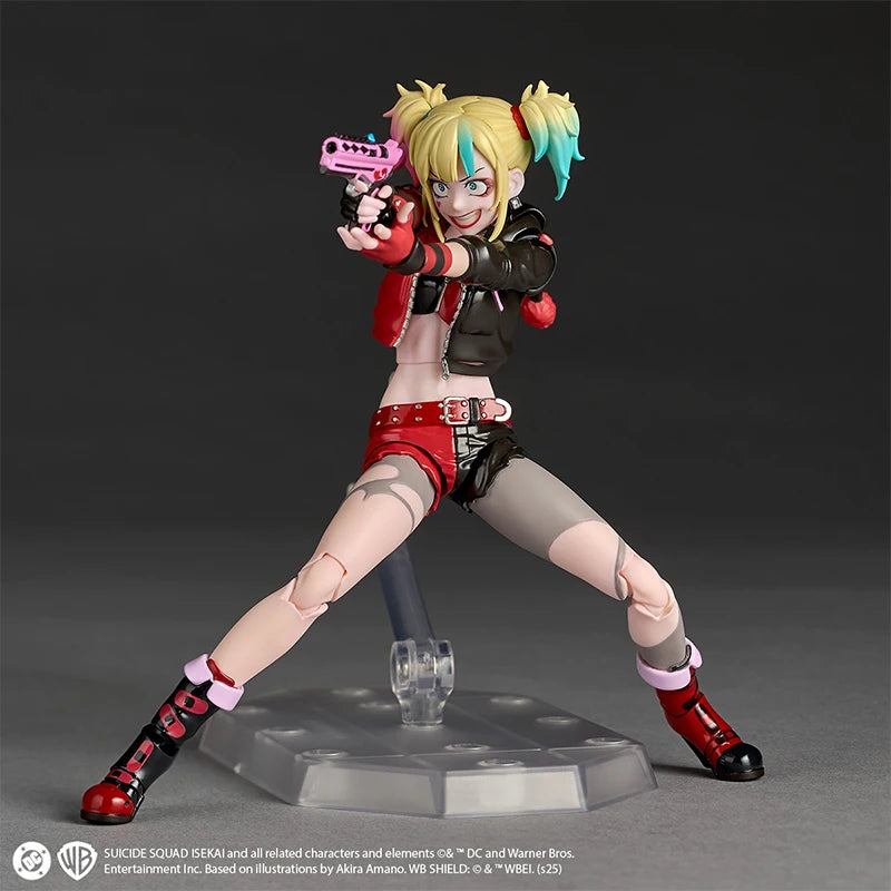 In Stock Kaiyodo Harley Quinn SUICIDE SQUAD ISEKAI VER. Movability Model Toys Revoltech AMAZING YAMAGUCHI The Clown's Girl