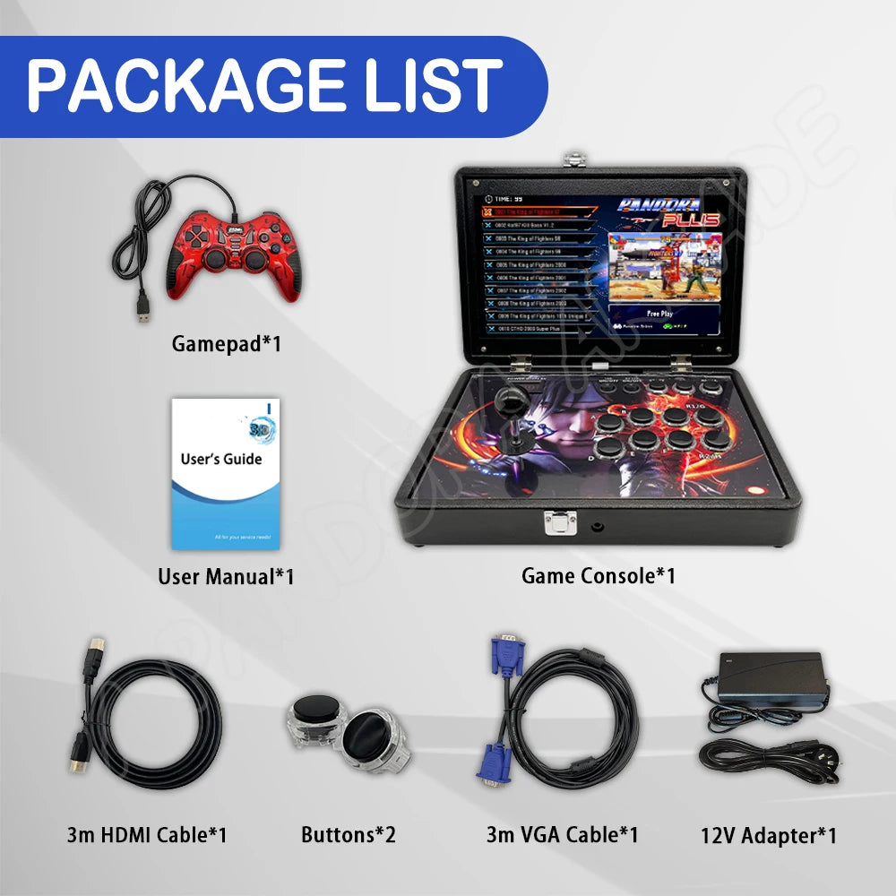 New 14-Inch Arcade Video Game Console  28645 in 1 Portable Folding Moonlight Treasure Box Pandora DX Box 720P HD