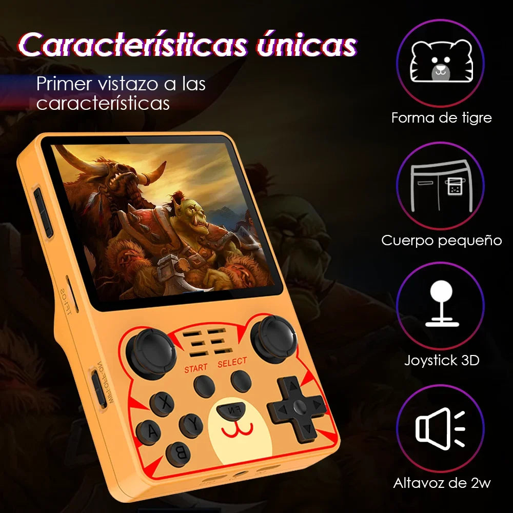 Retro Game Console RGB20S Open Source System 3.5 Inch IPS Screen Handheld Game Console 128G, 20000+Games