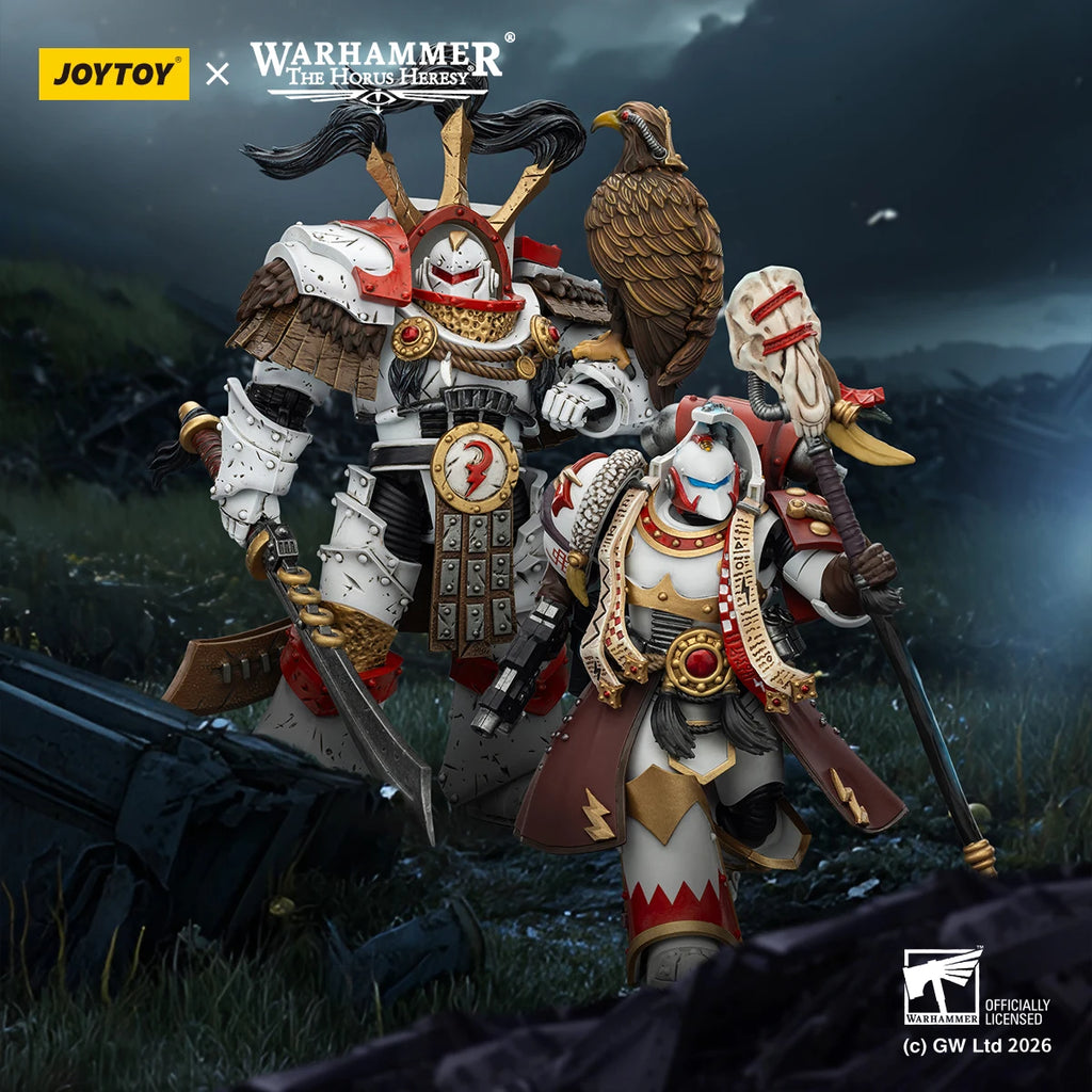 JOYTOY 1/18 Warhammer 40K Action Figures White Scars Stormseer Consul Legion Praetor in Cataphractii Terminator Armour Model