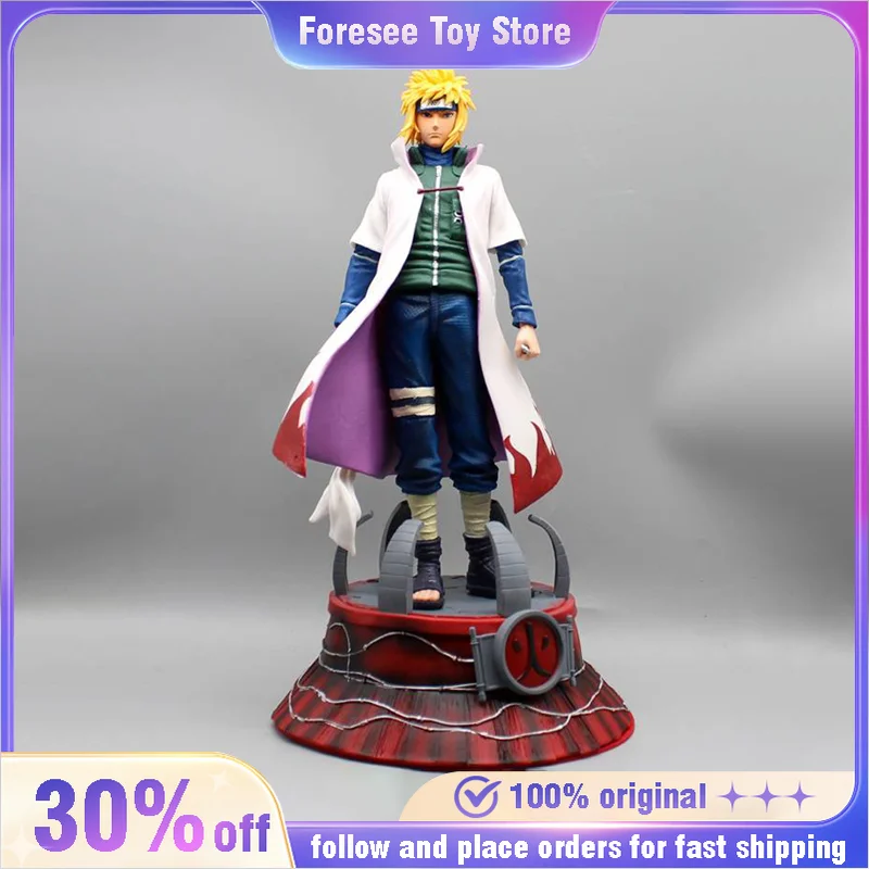 37 cm große NARUTO Namikaze Minato Vierter Hokage Actionfigur Anime-Zubehörmodell Schreibtischornament Puppe Spielzeugsammlung