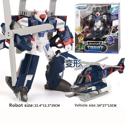 Original Tobot Deformation Robot 6 in 1 Transforming Car ALPHA  Action Figure Korea Anime Cartoon Brothers Warrior MAGMA Toys