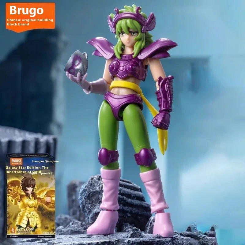 Blokees Saint Seiya Galaxy Version 2 Action Figures Camus Hoyoga Dohko Milo Shiryu Pegasus Nachi Anime Figurines Toys Kids Gifts
