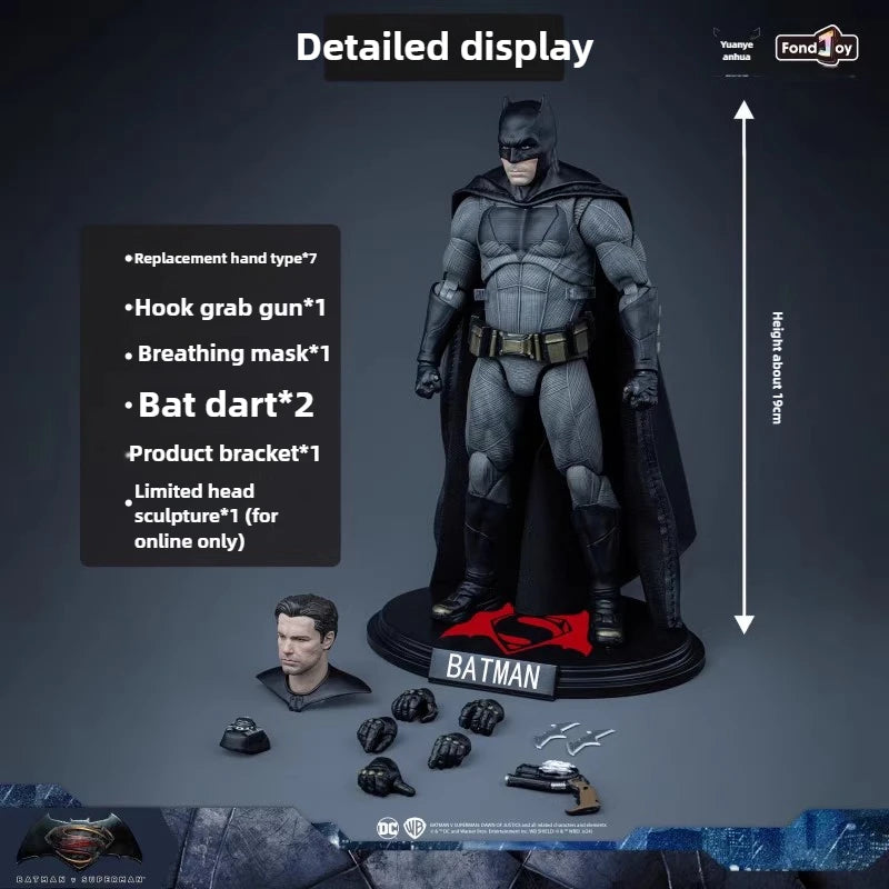Genuine FondJoy Batman - Armored Edition Action Figure Toys Movable Model Boys Gift Fans Collection Batman v Superman Series