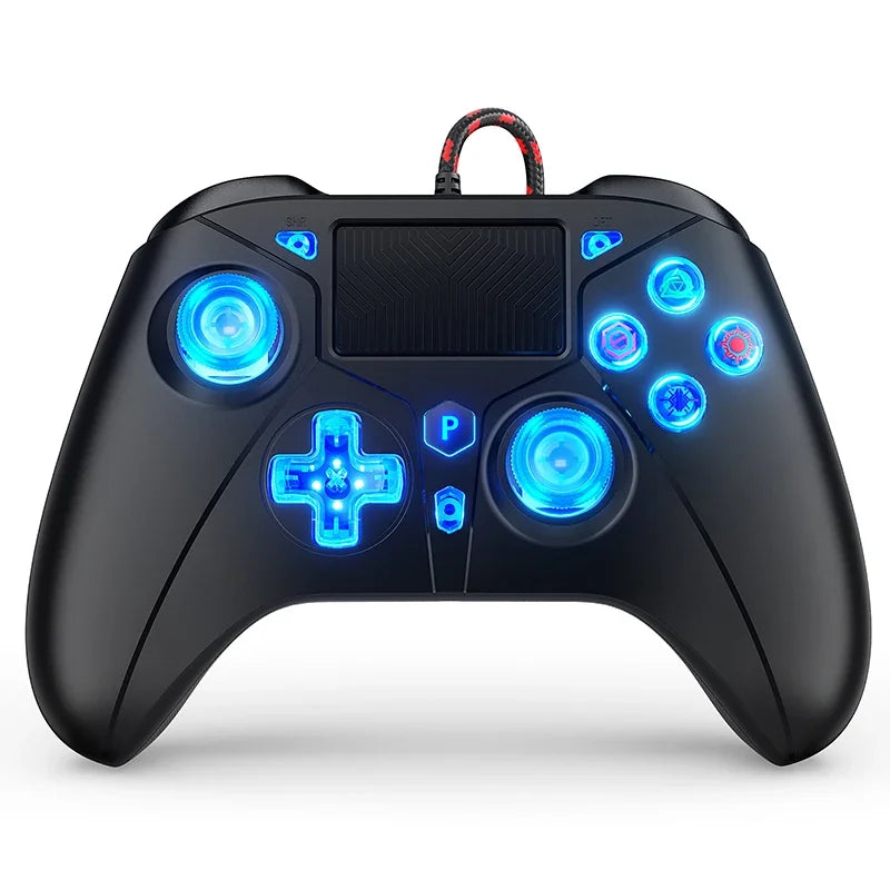 Wired Controller for PS5/PS4/Pro PC Console Remote Control Handle Gamepad Turbo Dual Vibration 2m Cable No Delay Instant Connect