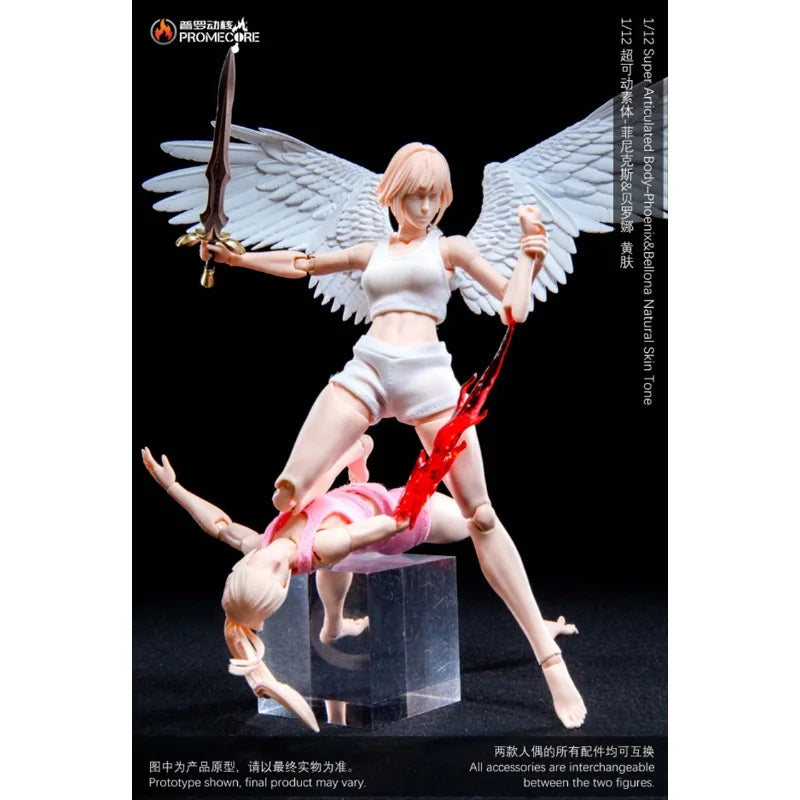 Pre-sale Promecore 1/12 Female Super Soft Body 6-inch White and Yellow Skin BattleGirl Action Figure Complete Set OfCollectible