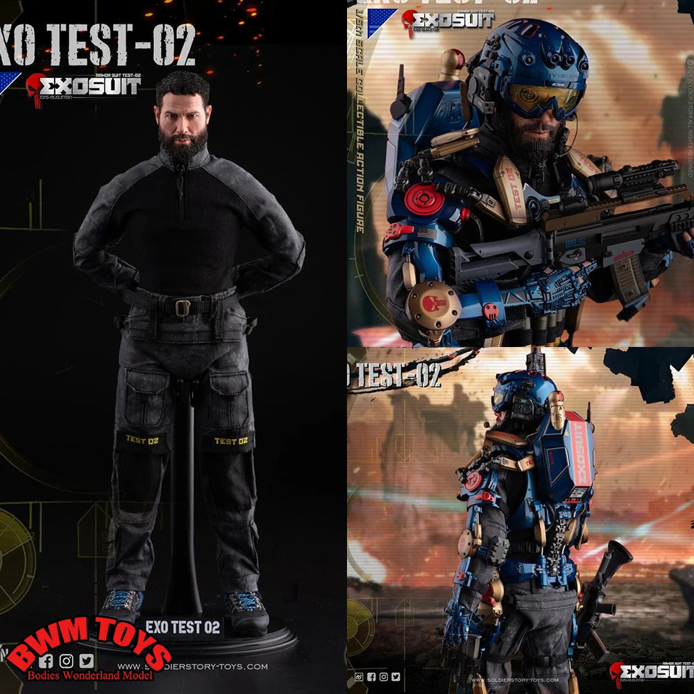 SoldierStory SS125 1/6 Scale Test -02 Science Fiction Future Articulate Skeleton Heavy Weapon 12'' Male Solider Action Figure