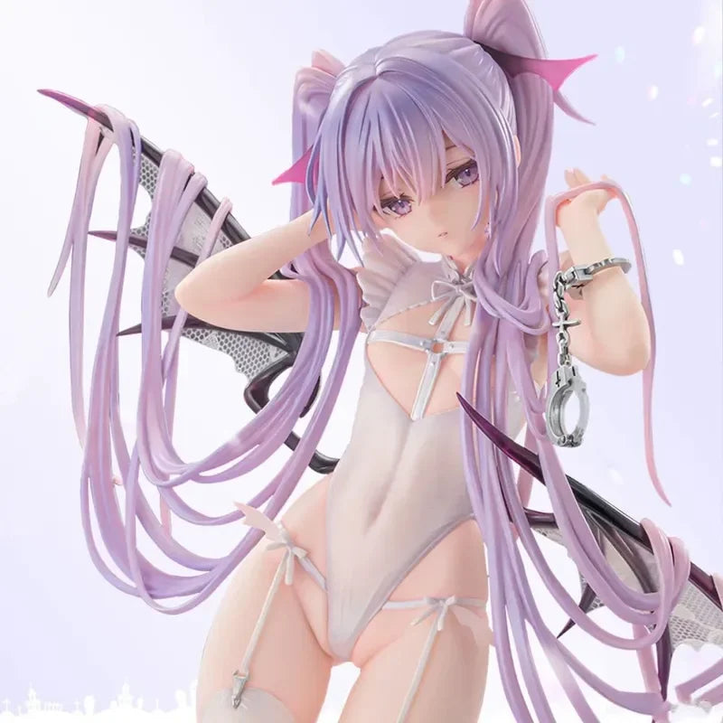 Anime Little Devil Eve Figure Replaceable Face Winged Demon Girl Statue Body Harness Boxed Desktop Decor For Anime Collectors