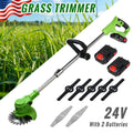 Unkrautschneider, Rasentrimmer, elektrisch, bürstenlos, 2-in-1, kabelloser Rasentrimmer, Schnellladegerät mit 2 x Akku für den Garten