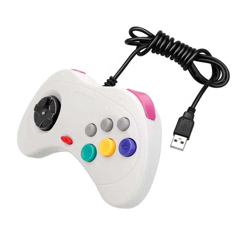 USB Wired Controller For Segas Saturn Gamepad JoyPad For SEGAs Saturn System Joystick