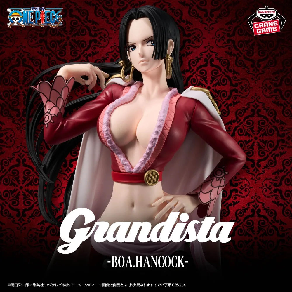 In Stock Bandai Original Genuine Banpresto Anime One Piece Boa Hancock Grandista 28cm Collections Model Toy Figure Birthday Gift