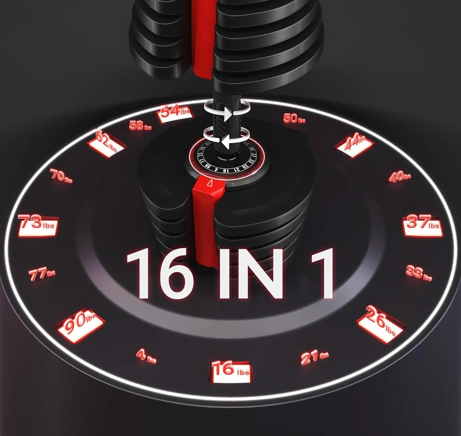 Verstellbares Hantelset 28 40 52,5 90LBS Verstellbare Hanteln Schnellverstellbares Hantelgewichtsset mit Anti-Rutsch-Griff und Ablage für