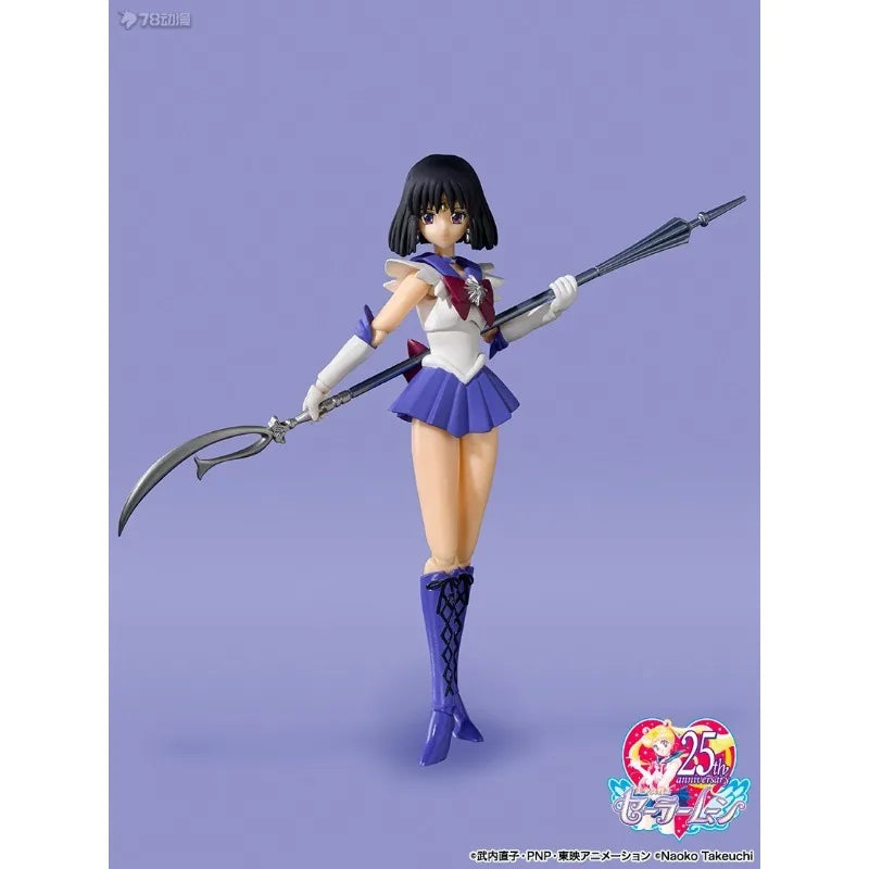 BANDAI Genuine S. H. Figuarts Series Movable Toys Pretty Girl Warrior Series Sailor Pluto and Sailor Saturn Collectibles Gift