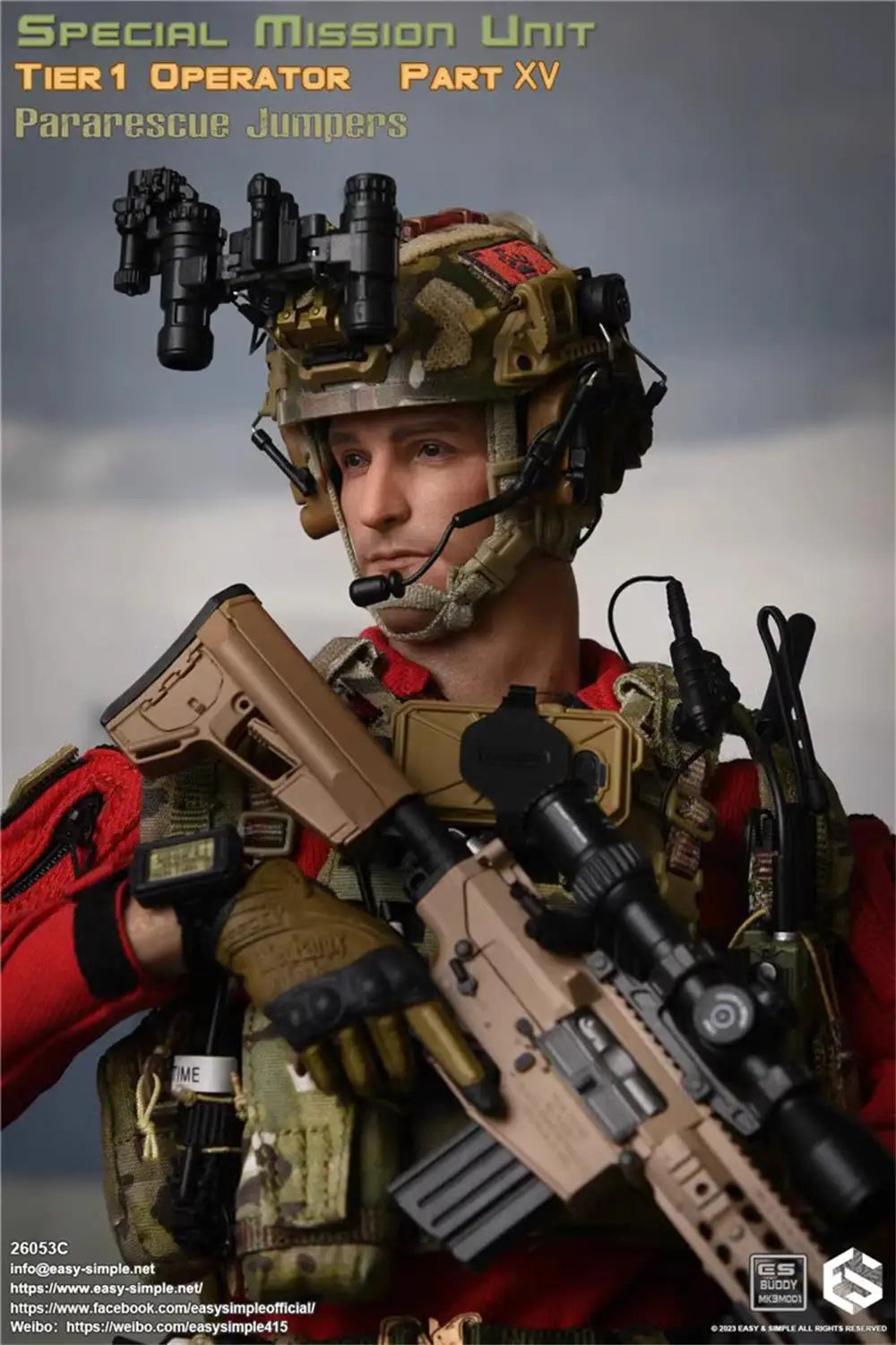1/6 EASY&SIMPLE ES 26053C US. PJ Soldier Operation Unit Full Set Moveable Action Figure Set For Fans Collectable