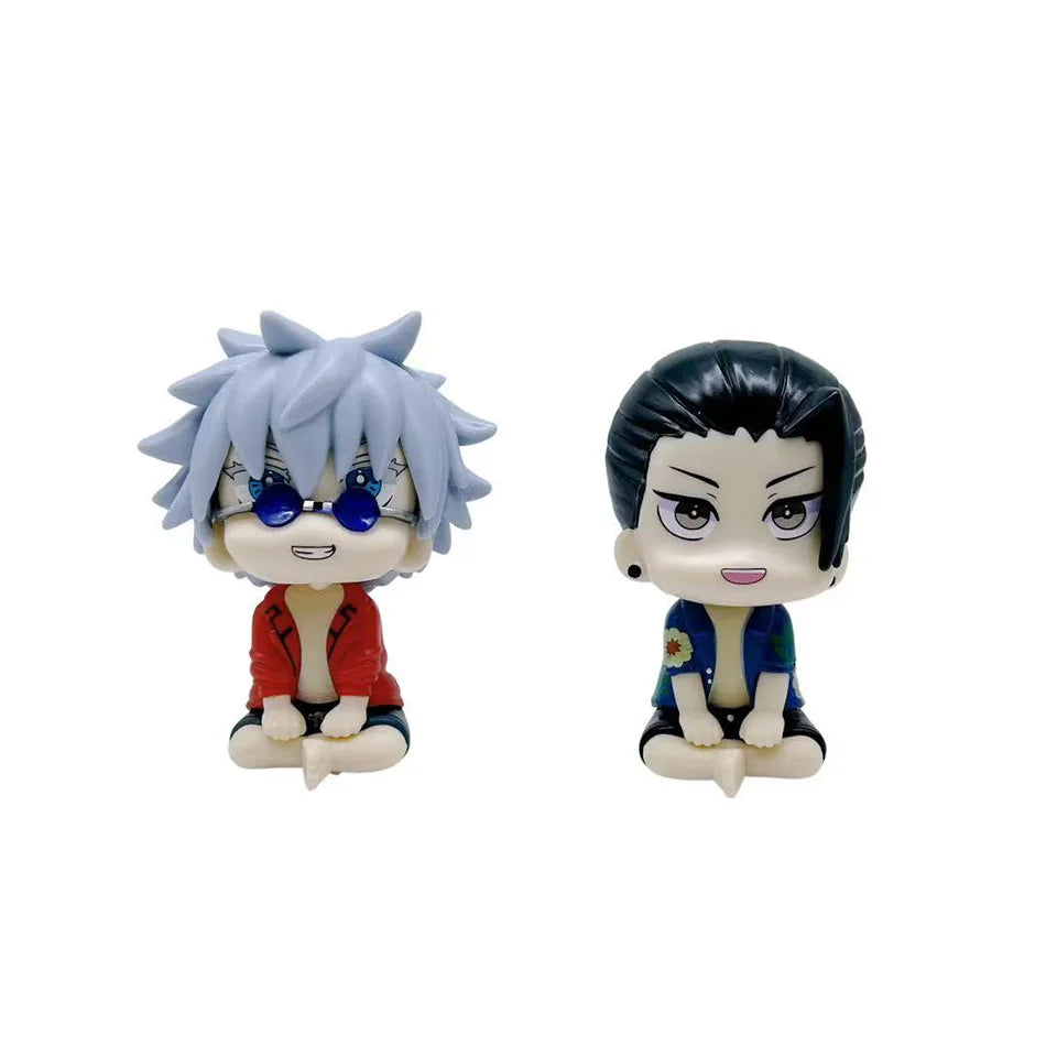 Anime Cute Fushiguro Toji Jujutsu Kaisen Figure Gojo Satoru Action Figure Q Version Doll Geto Suguru Statue 10cm PVC Model Toys