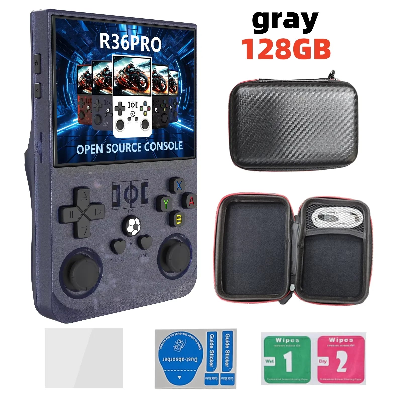 Retro R36 Ultra Handheld Video Game Console IPS Screen 128GB Games Portable Pocket Player Linux System R36S R36 PRO