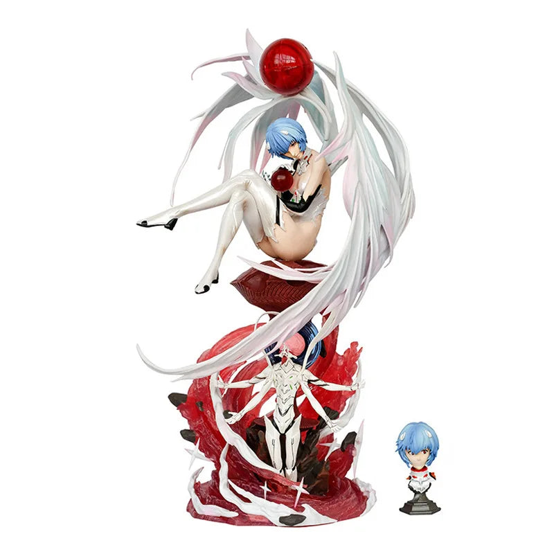 Angel Ayanami Rei Gospel of the New Century Double-Headed Carving Anime Action Figure Ornament Beautiful Girl Collectible Toy