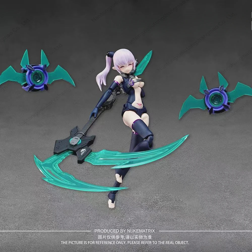 Nuclear Energy Matrix Cyber Forest Fantasy Girl Cyber Sound Blast Bat Assembled Action Doll Model