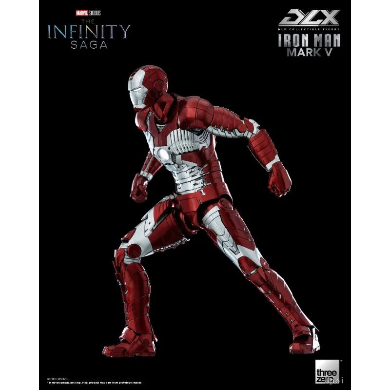 Original Threezero MARVEL THE INFINITY SAGA DLX Iron Man Mark 5 Anime Figure Model Toys