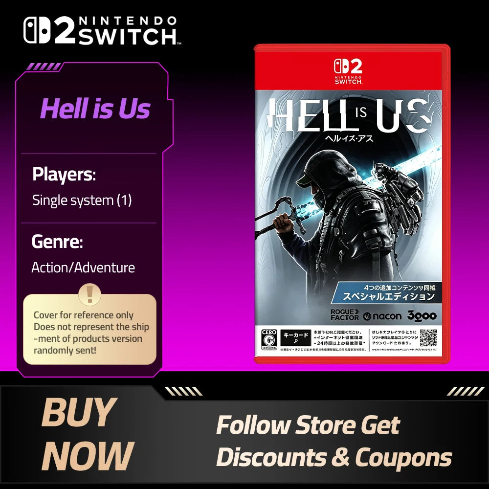Hell is Us- Nintendo Switch 2 Game Card Games Cartridge Physical Card support TV Tabletop Handheld Modes
