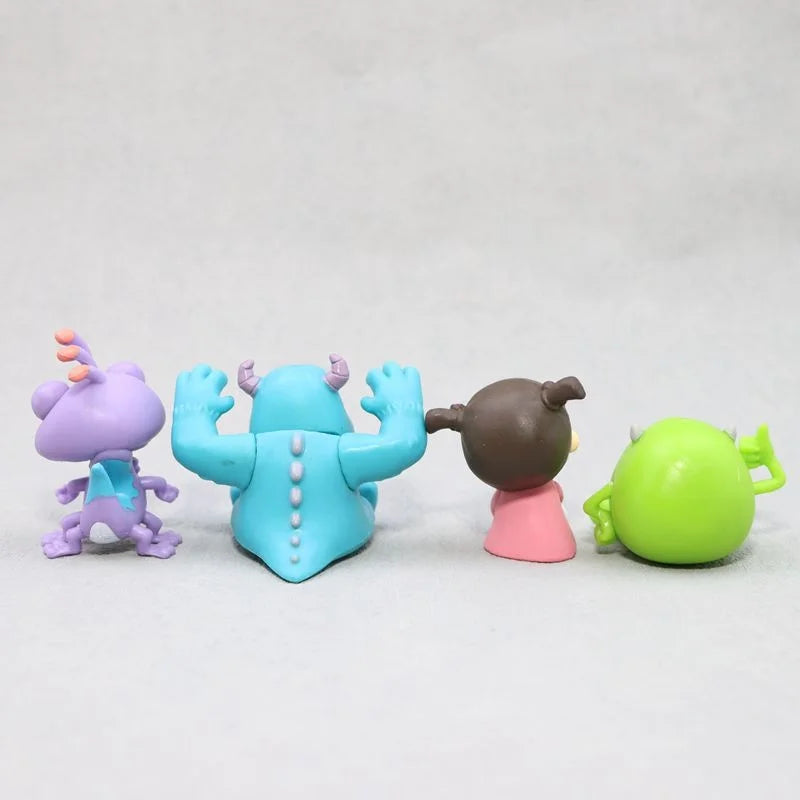4Pcs University Monsters Inc Figures James P Sullivan Anime Action Figure Michael Wozosky Randall Boggs Q Version Model