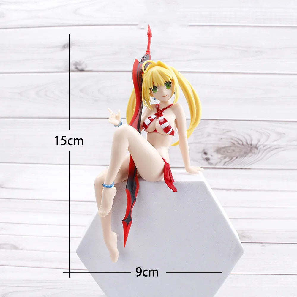 3 Style Sexy Bikini Girl Yuuki Asuna Action Figure Anime Collection Peripherals Doll Cute Model Toys Car Ornaments