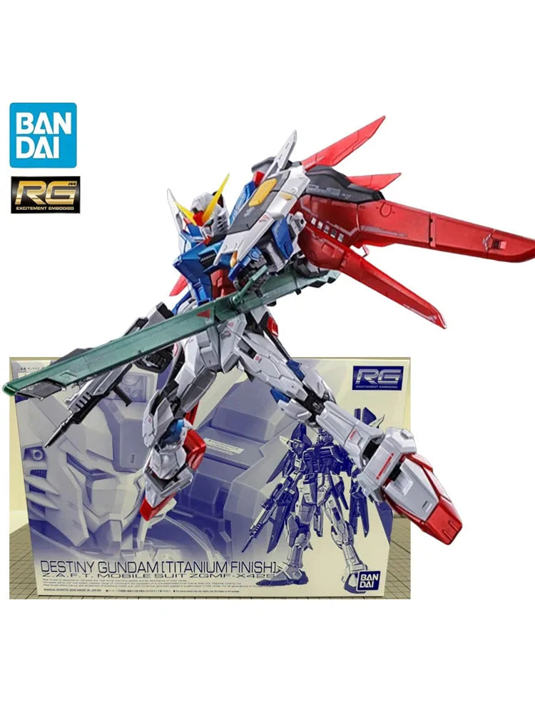 In Stock BANPRESTO PB LIMITED RG 1/144 DESTINY GUNDAM [Titanium Finish] Anime Action Figures Assembly Model Collection Toy