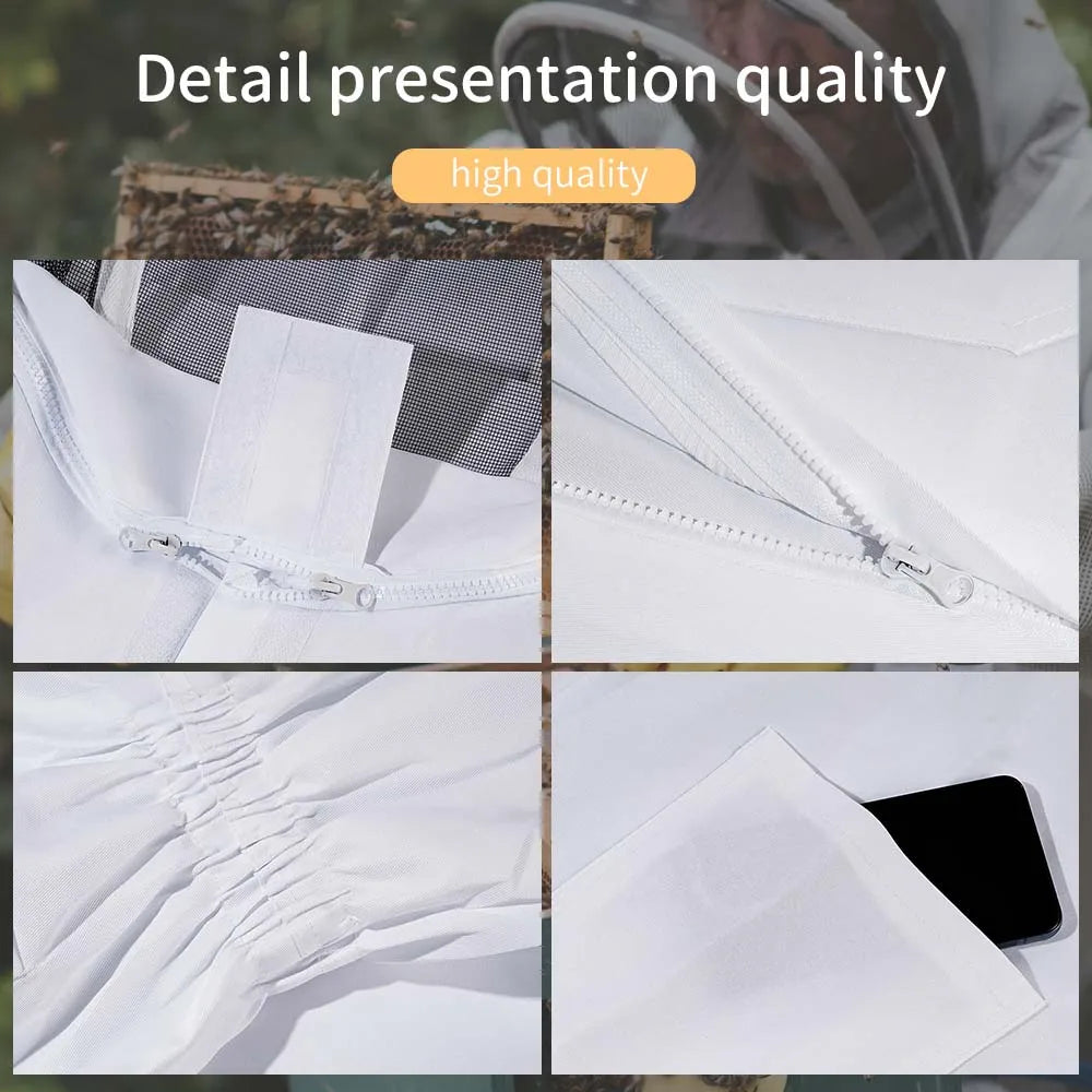 Full body beekeeping suit Professional beekeeper protective clothing Safety veil Unisex child protection