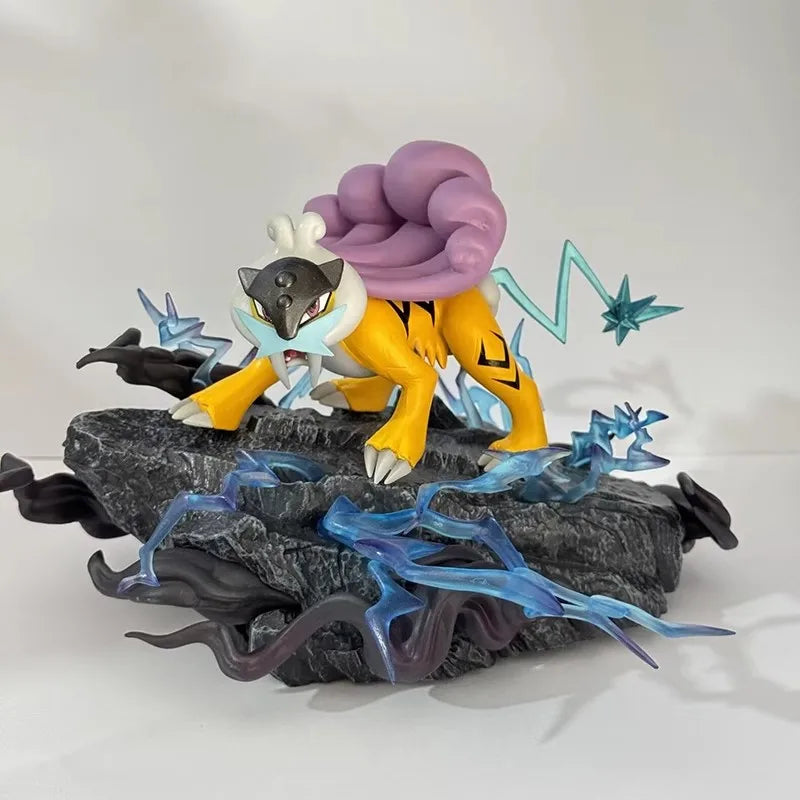 Pokemon Raikou Anime Figur Drei Heilige Action Figur PVC Statue Modell Puppe Sammlung Schreibtisch Dekoration Spielzeug Kind Geburtstag Geschenke