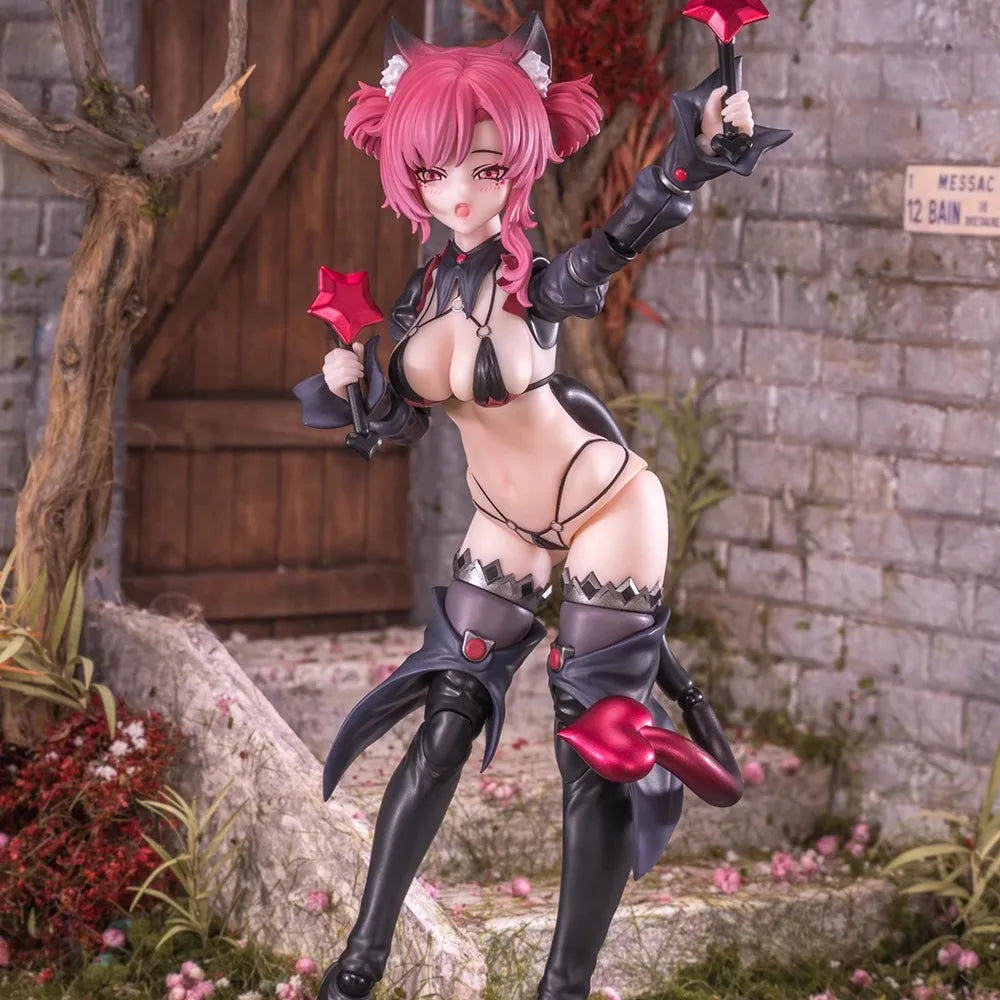 In Stock 1/12 Witch Trainee Hoshikawa Neko Action Figure Mecha Girl Movable Doll Model Collection Statue Model Ornament Toys